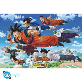 DRAGON BALL SUPER - Poster Maxi "Goku's Gruppe"  Begleiten Sie Goku und alle seine Freunde auf ihren Abenteuern mit diesem Dragon Ball Super Poster!